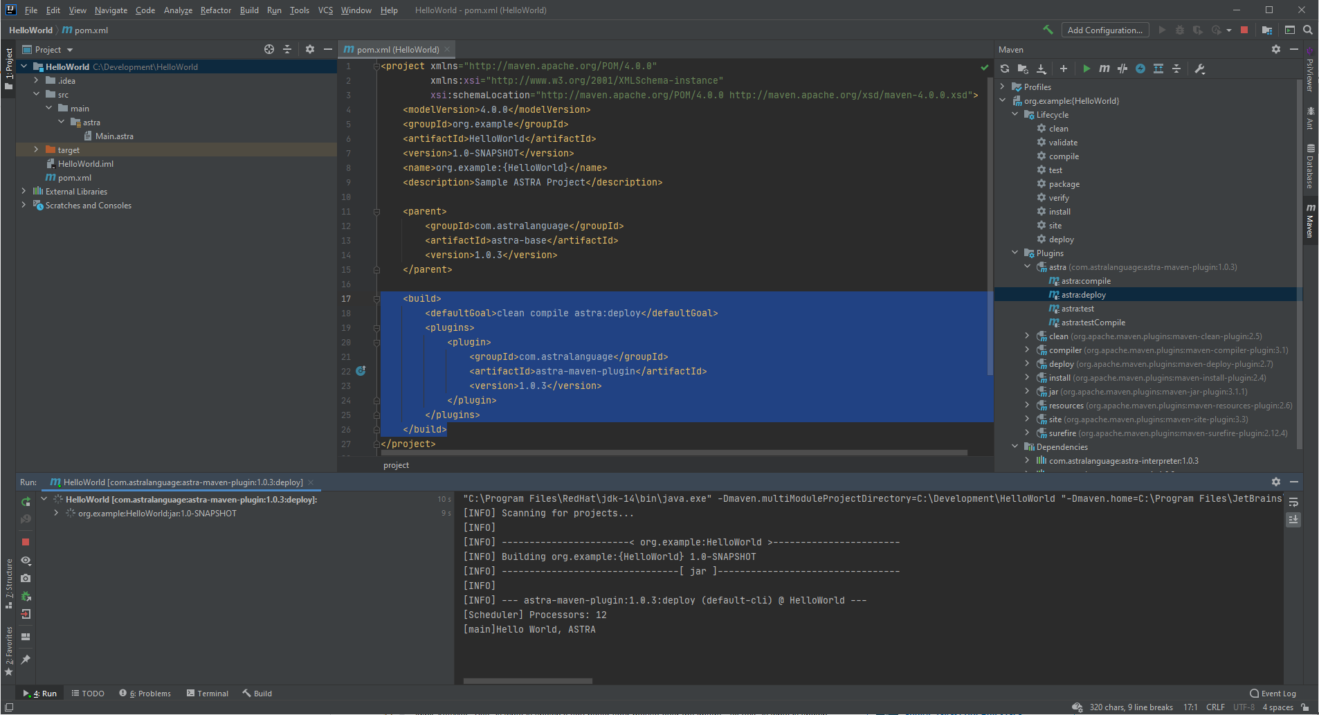 running intellij project